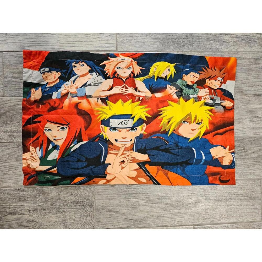 1 Naruto Cartoon Show Manga Anime Pillow Case Super Cool Multicolors 30W x 18L